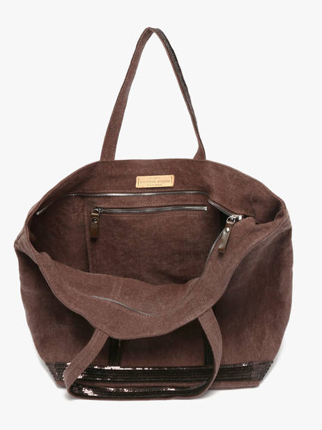 Schoudertas Met Rits L Le Cabas Linnen Vanessa bruno Bruin cabas lin 31V40409 ander zicht 3